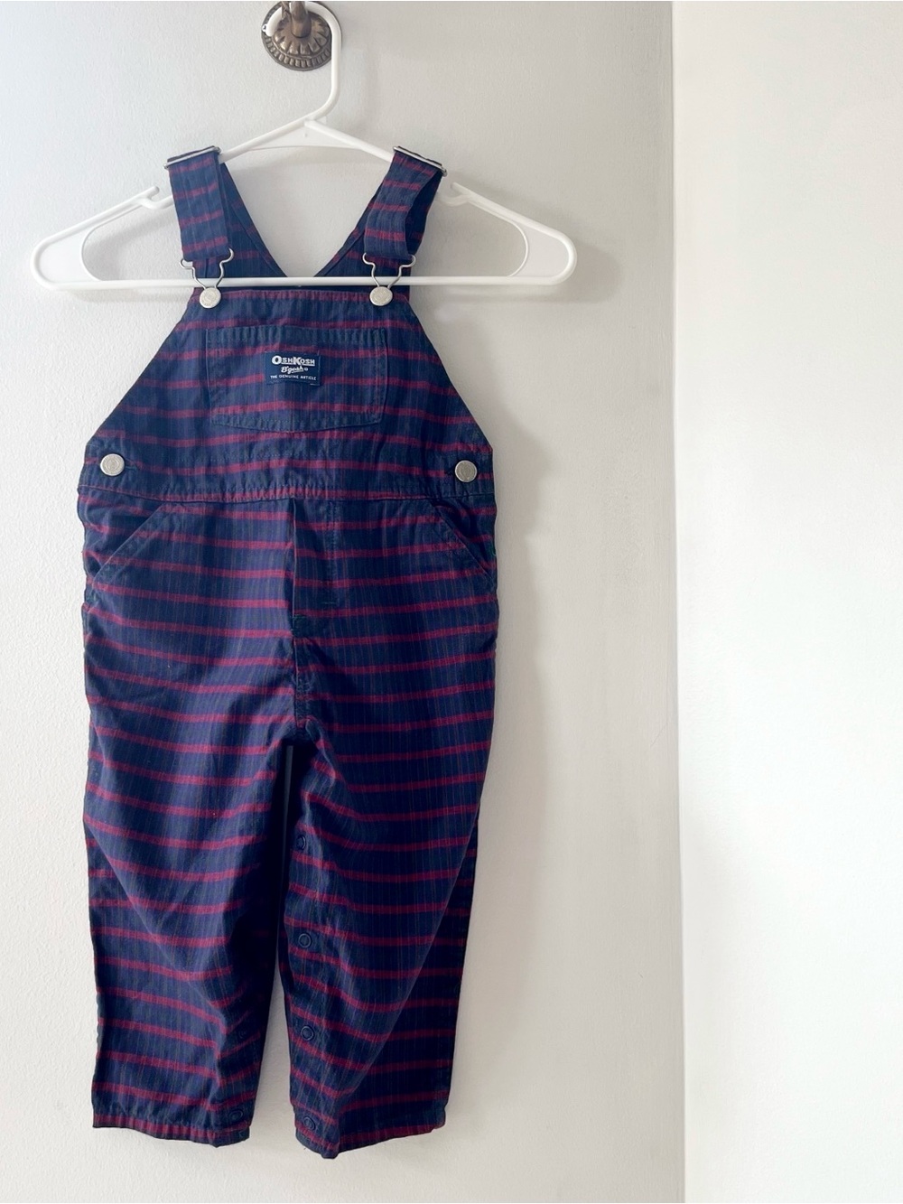 Vintage 1990’s OshKosh B'gosh Plaid Overalls | Size 3T